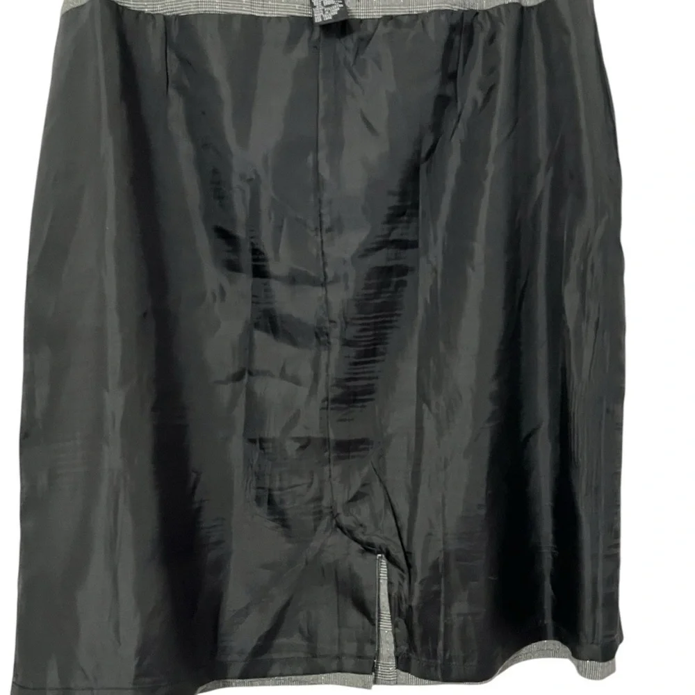 Pencil Skirt Grey Silver Back Split Zip Closure Women’s Size 14 - Picture 3 of 7